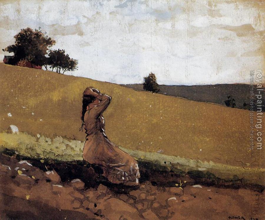 Winslow Homer : The Green Hill aka On the Hill